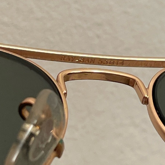 Ray-Ban Gold Aviator Sunglasses - Picture 16 of 16